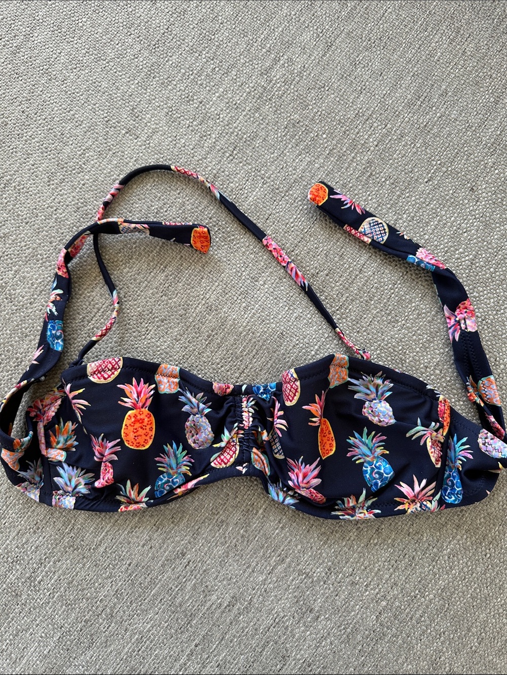 Jcrew Pineapple Print Bikini Top